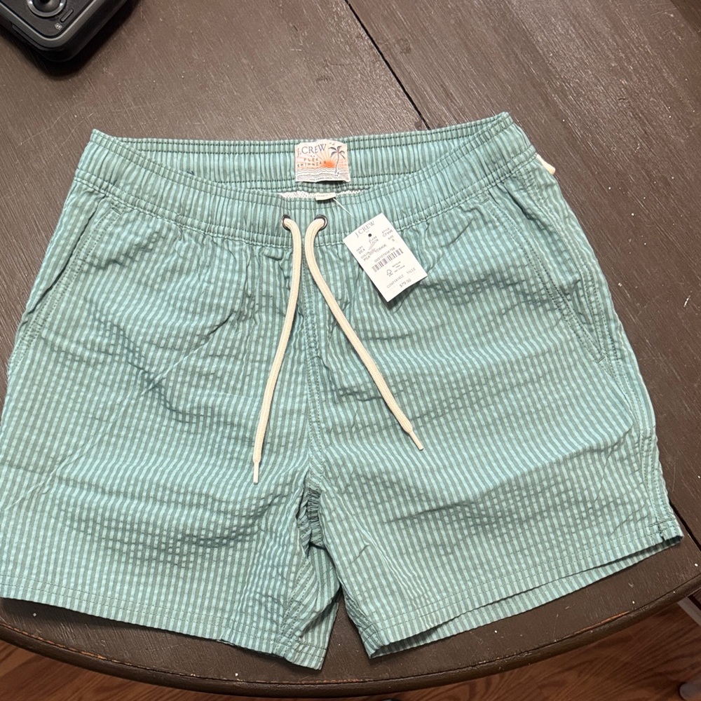 J.Crew size small 5” Men's Striped Swim Trunks